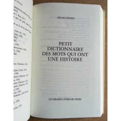 Gilles Henry - Petit dictionnaire des mots qui ont fait l'Histoire