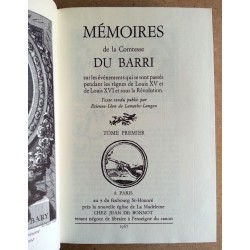 Mémoires de la Comtesse du Barri. Tome 1