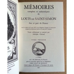 Mémoires complets et authentiques de Louis de Saint-Simon, duc et pair de France. Tome 1