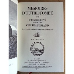 François-René vicomte de Chateaubriand - Mémoires d'outre-tombe. Tome 1