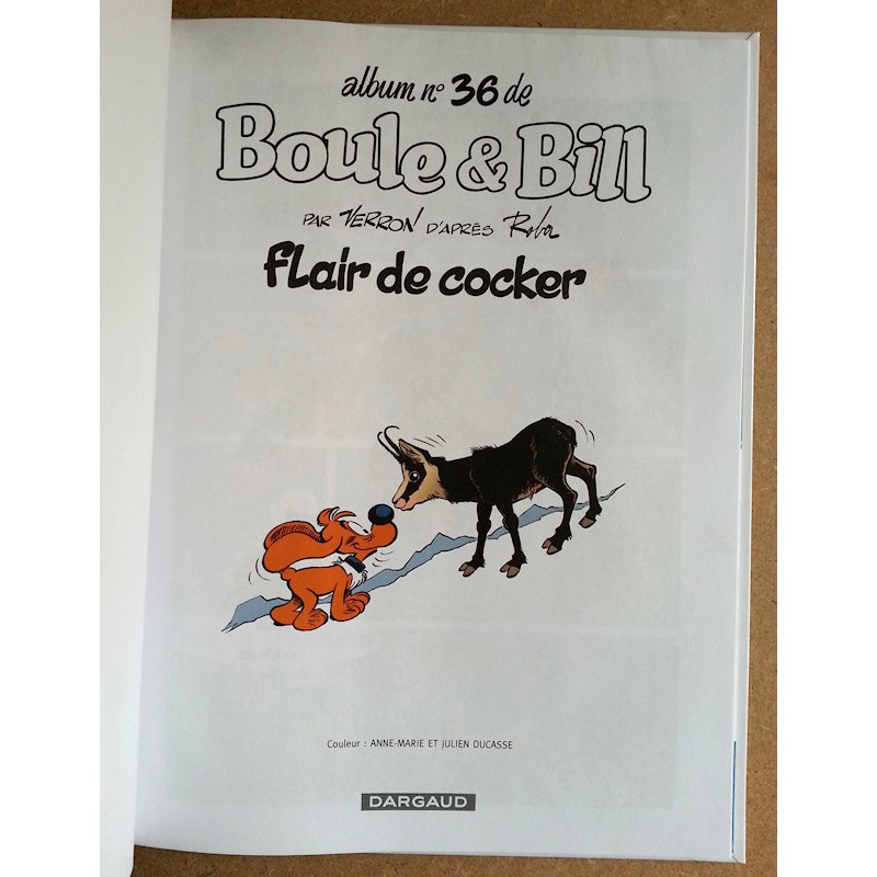 Verron & Roba - Boule & Bill, Tome 36 : Flair de cocker