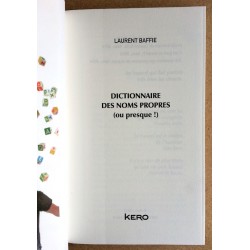 Laurent Baffie - Dictionnaire des noms propres (ou presque !)