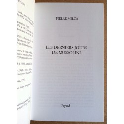 Pierre Milza - Les derniers jours de Mussolini