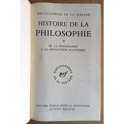 Yvon Belaval - Histoire de la philosophie II : De la Renaissance à la Révolution kantienne