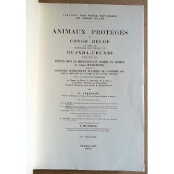 Serge Frechkop - Animaux protégés au Congo Belge et dans le territoire sous mandat du Ruanda-Urundi