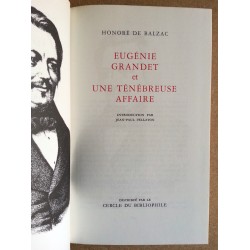 Honoré de Balzac - Eugénie Grandet suivi de Une ténébreuse affaire