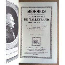 Mémoires complets et authentiques de Charles-Maurice de Talleyrand prince de Bénévent. Tome 1