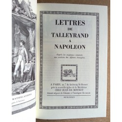 Lettres de Talleyrand à Napoléon