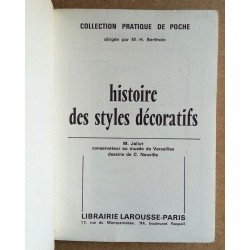 Marguerite Jallut - Histoire des styles décoratifs