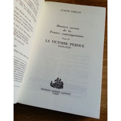 Claude Paillat - Dossiers secrets de la France contemporaine, Tome 2 : La victoire perdue 1920-1929