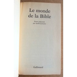 André Lemaire - Le monde de la Bible