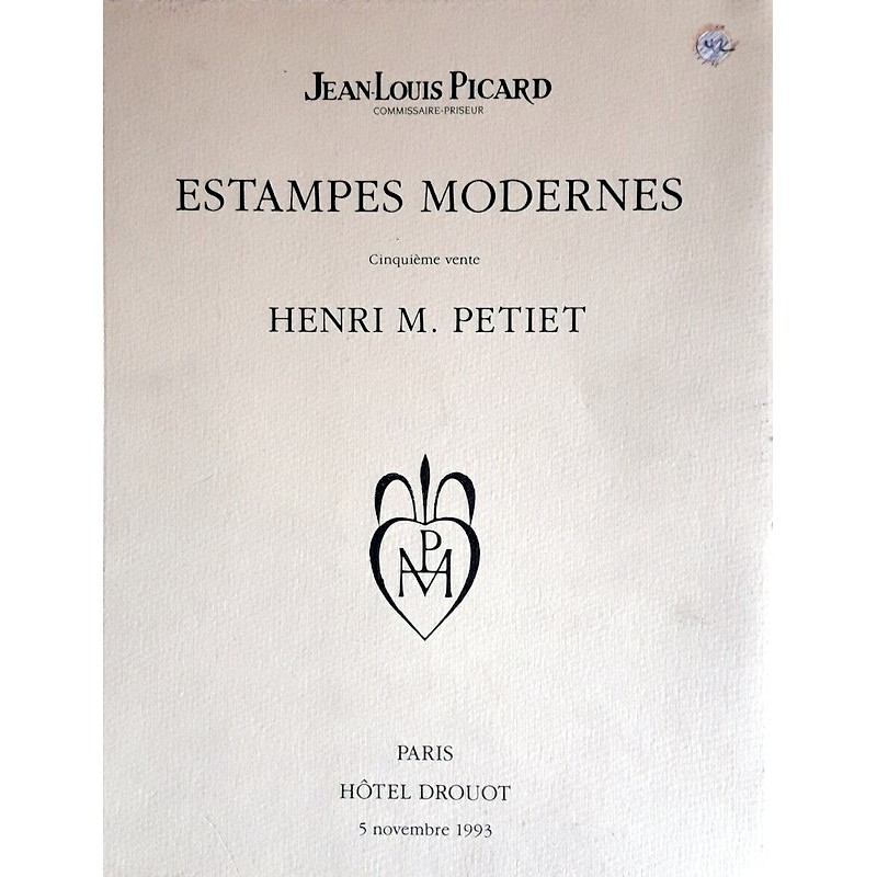 Estampes modernes : Cinquième vente - Henri M. Petiet