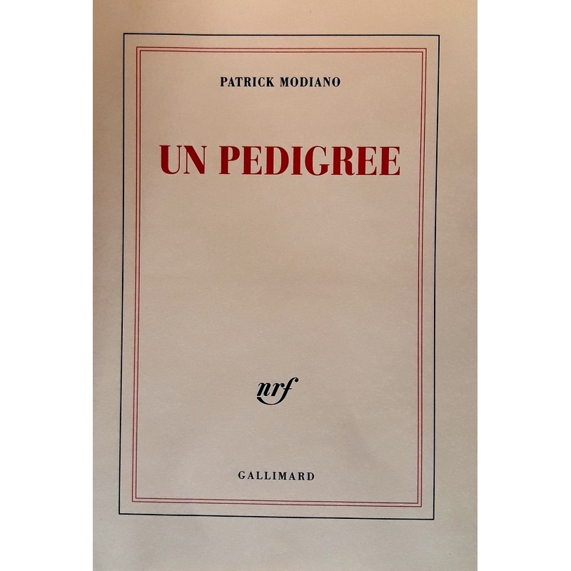 Patrick Modiano - Un Pedigree