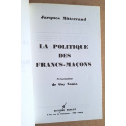 Jacques Mitterrand - La politique des francs-maçons