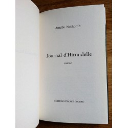 Amélie Nothomb - Journal d'Hirondelle