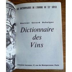 Dr Gérard Debuigne - Dictionnaire des vins