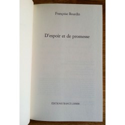 Françoise Bourdin - D'espoir et de promesse