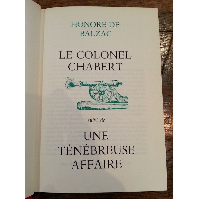 Le Colonel Chabert Fiche De Lecture Honoré de Balzac - Le Colonel Chabert (suivi de : Une ténébreuse affaire)