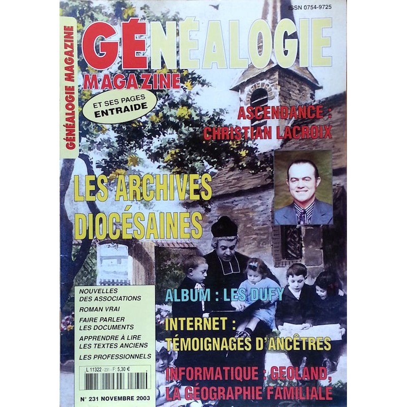 Généalogie Magazine n°231 - Novembre 2003