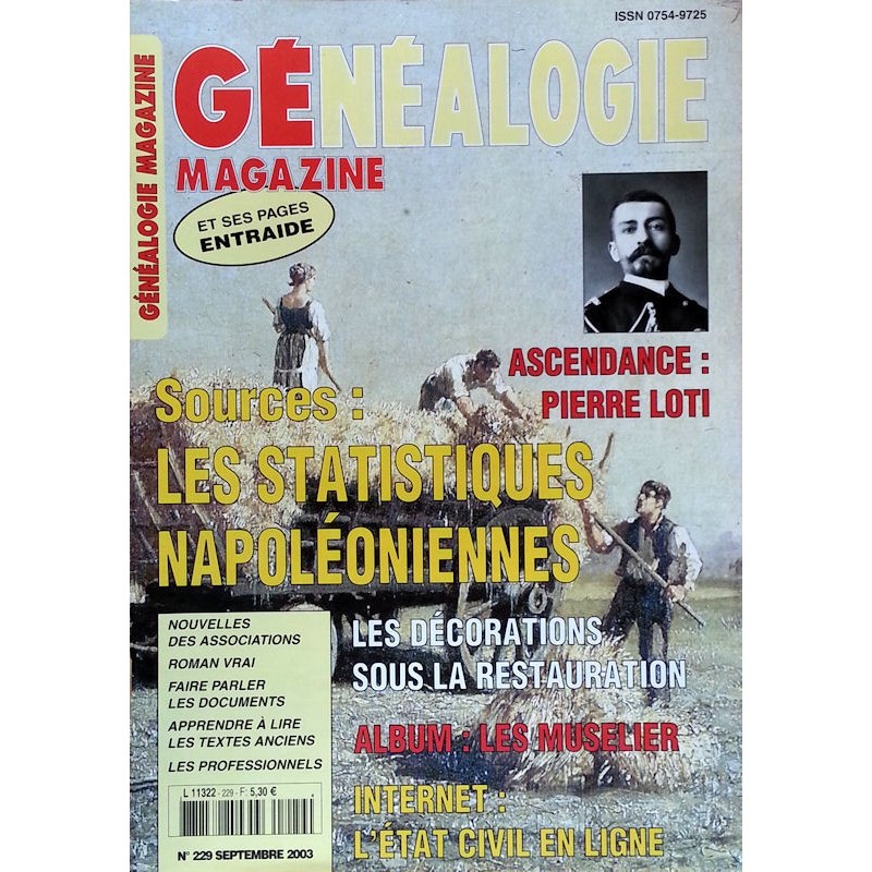 Généalogie Magazine n°229 - Septembre 2003