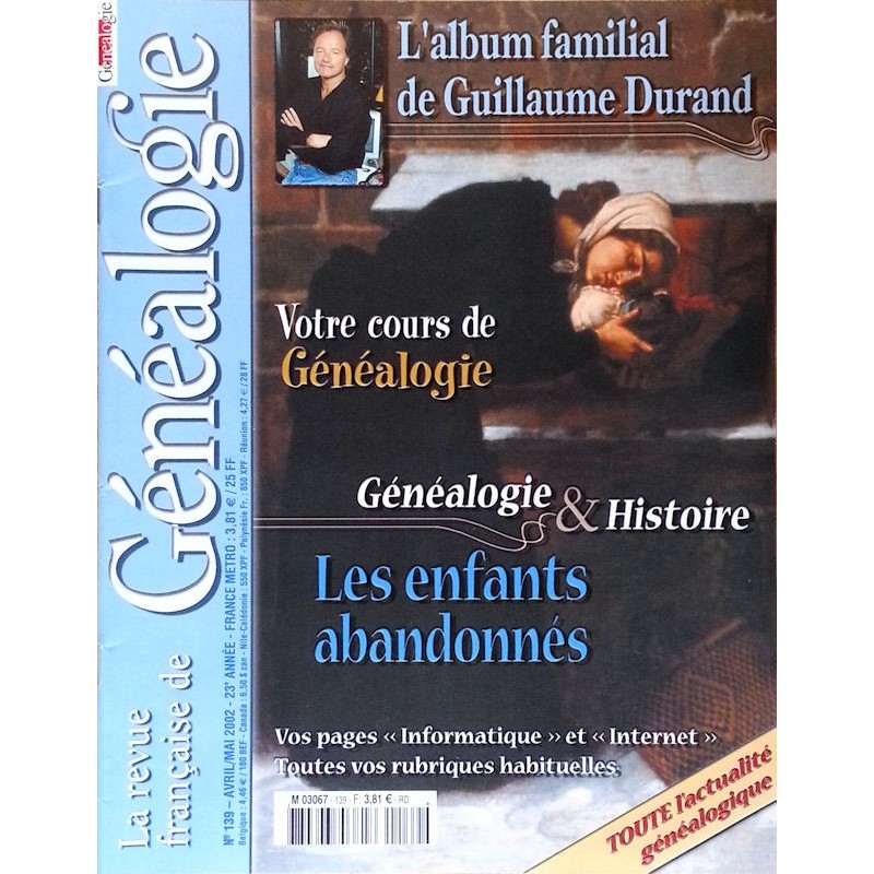 La Revue française de Généalogie n°139 - Avril - Mai 2002