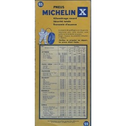 Carte Michelin au 200.000ème, n°65 : Auxerre - Dijon - 1962