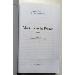 Max Gallo - Morts pour la France