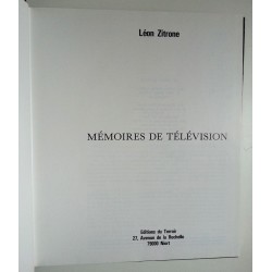 Léon Zitrone - Mémoires de télévision